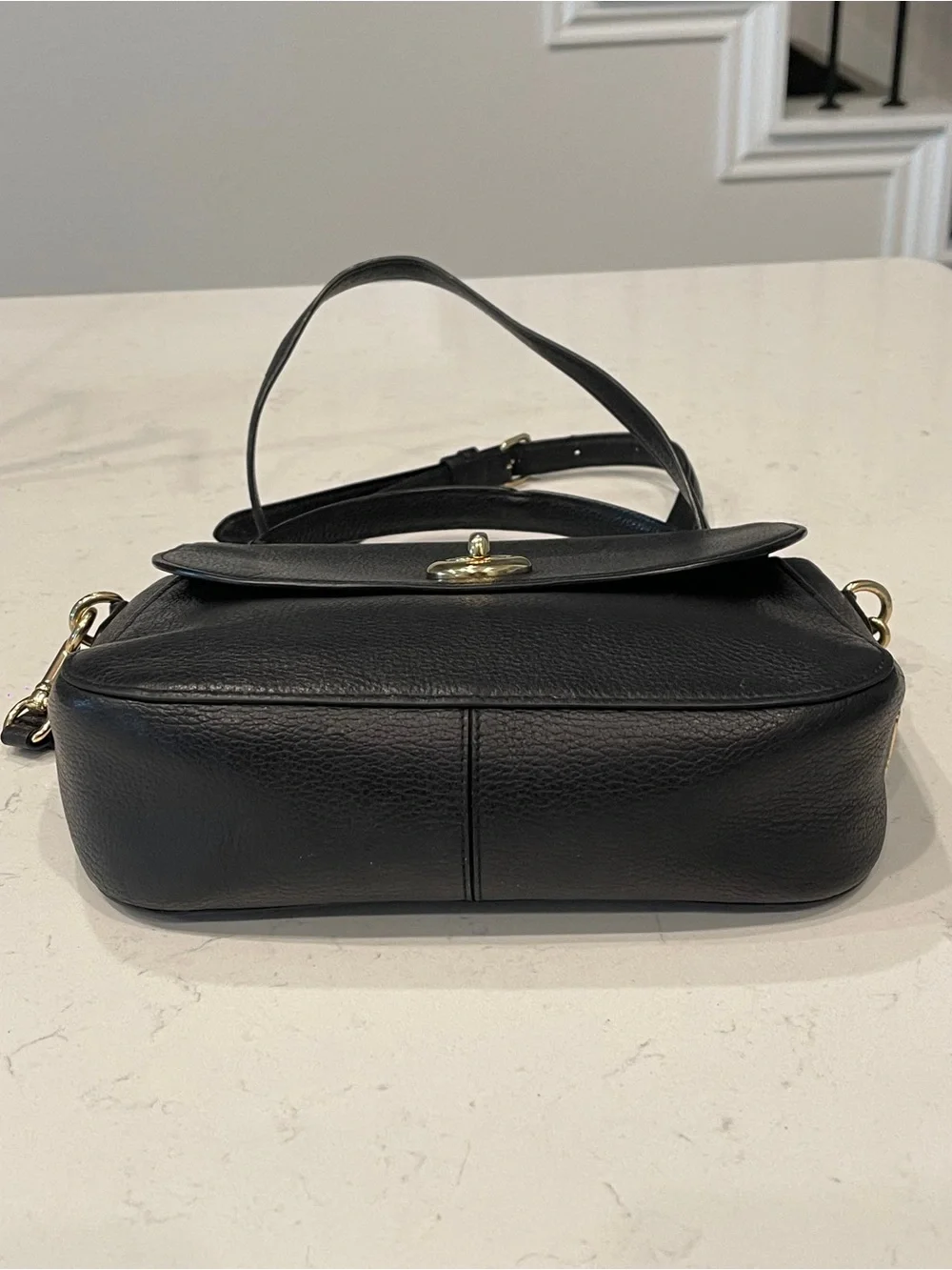 Coach C1557 Marlie Top Handle Leather Satchel/Shoulder Bag in Black